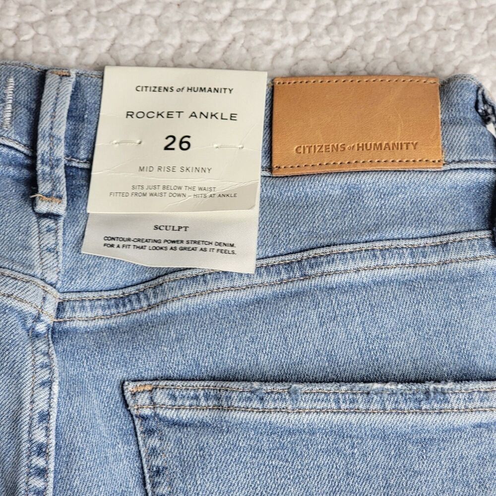 Citizens of Humanity Women Size 26 New w/ Tag Rocket Ankle Mid Rise Skinny Jeans - Picture 3 of 12
